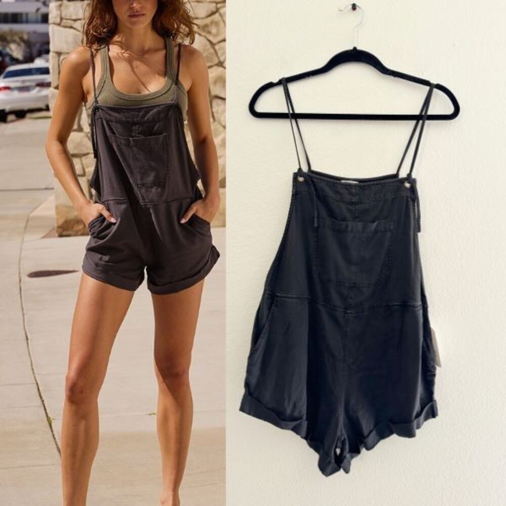 NWT Billabong Wild Pursuit Romper Washed Black Beach Surfing Outdoors Women's M